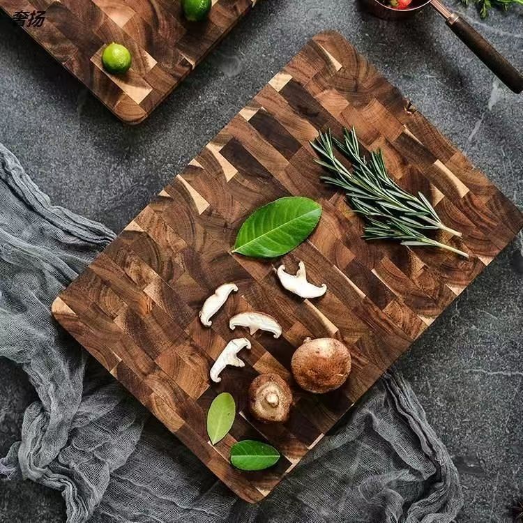 Acacia Wood Cutting Board Grid Design
