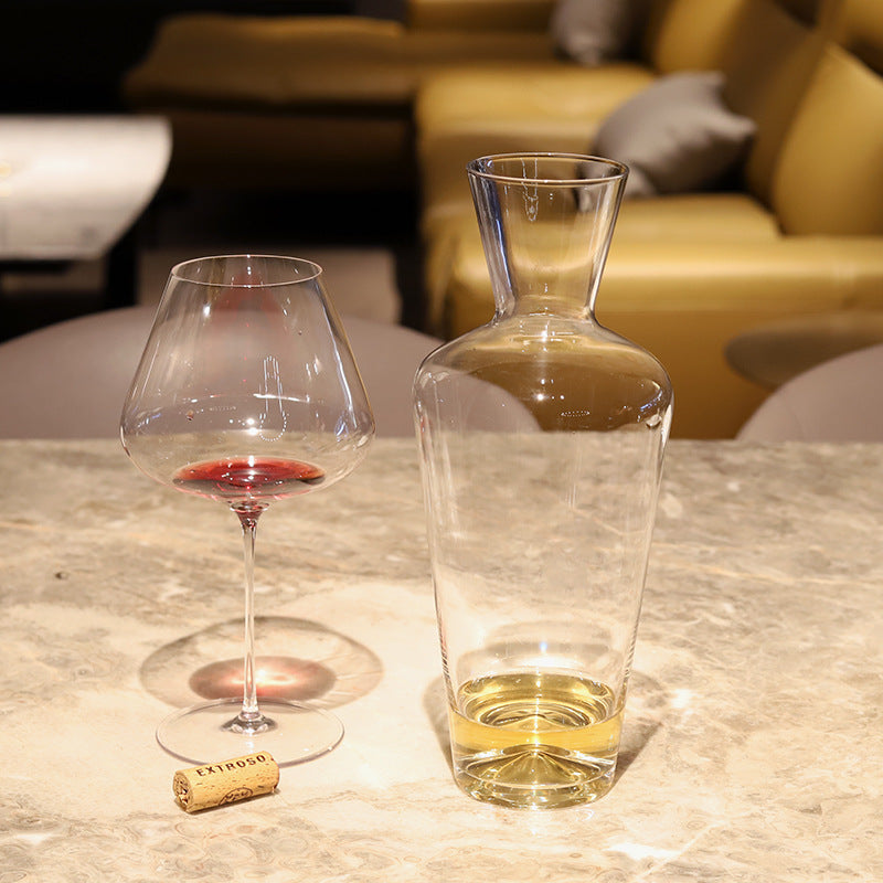 Glass Wine Decanter Red & Liquor Divider