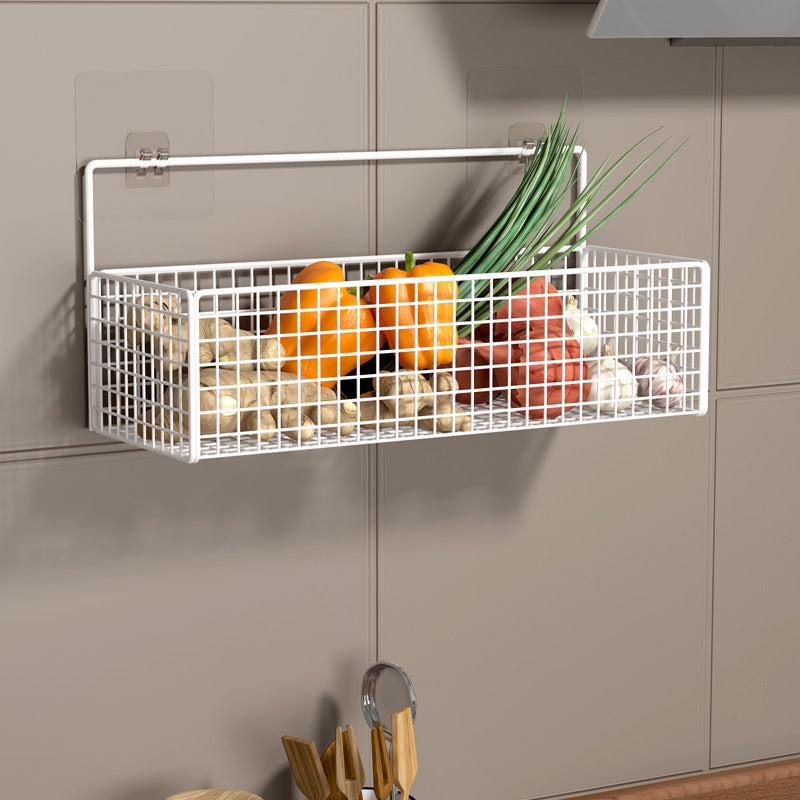 Wall-mounted Seasoning Rack Punch-free Vegetable Basket