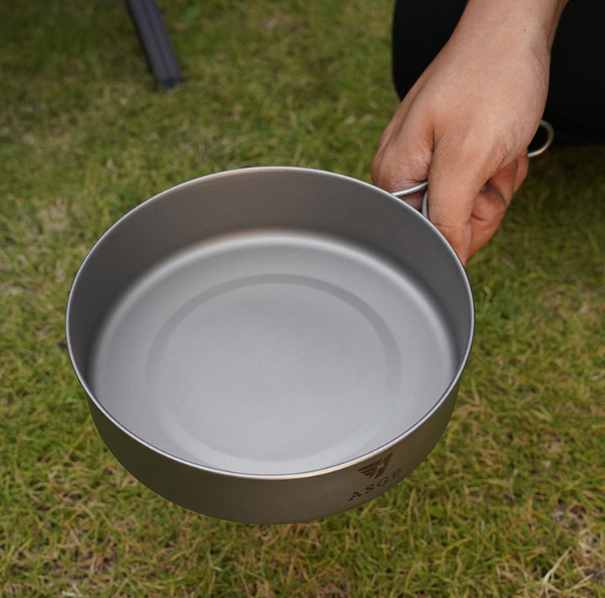 Pure Titanium Frying Pan Portable Cooking Pot