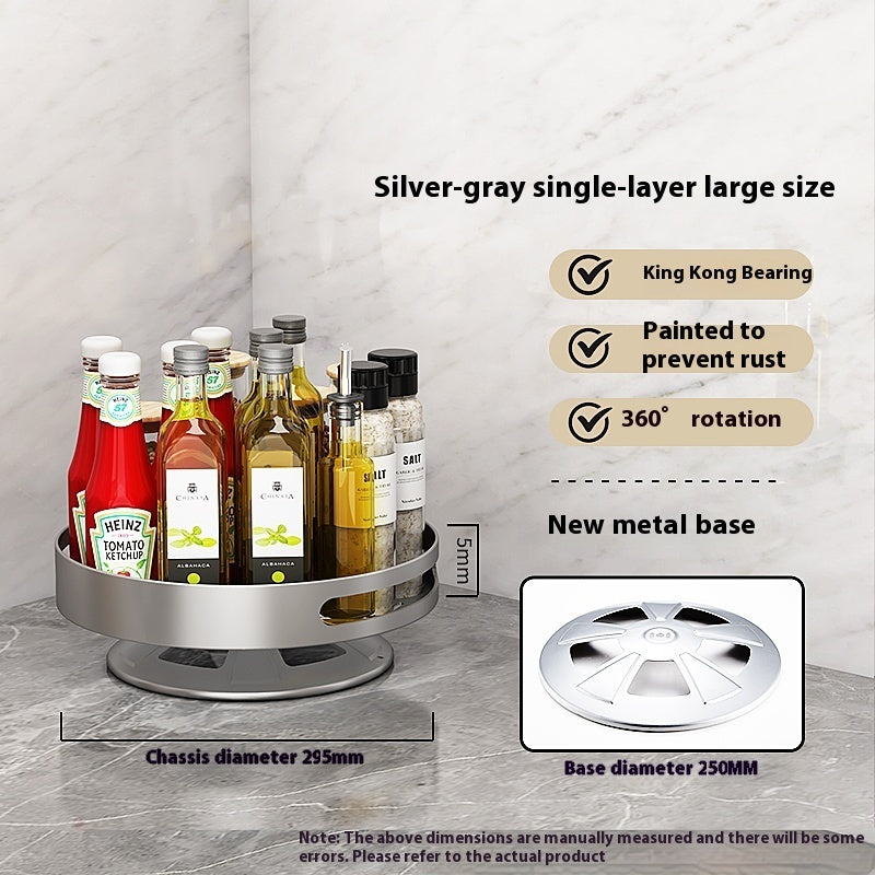 Double-Layer Rotating Kitchen Storage Rack
