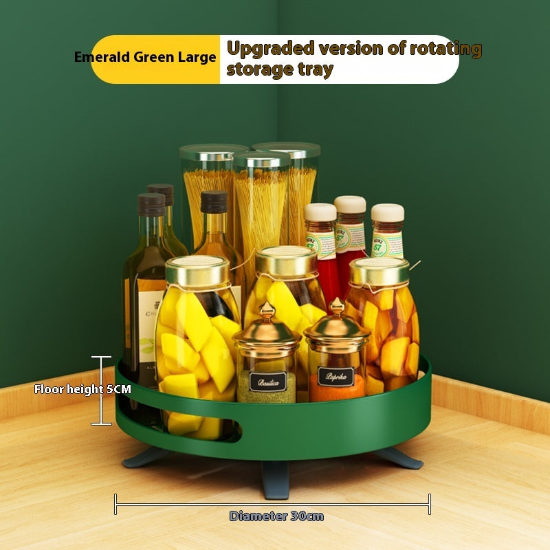 Double-Layer Rotating Kitchen Storage Rack
