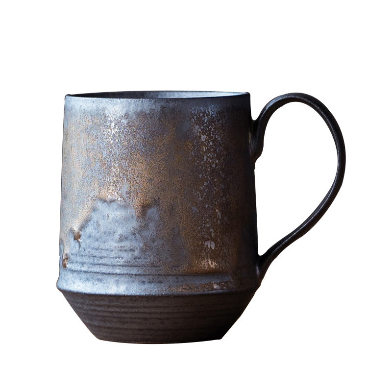 Gold-Plated Ceramic Couple Coffee Mugs