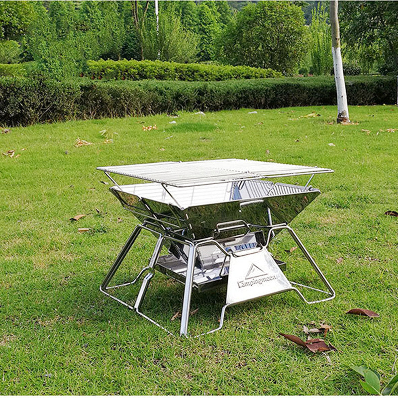 2–3 Person Foldable Camping BBQ Grill