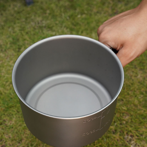 Pure Titanium Frying Pan Portable Cooking Pot