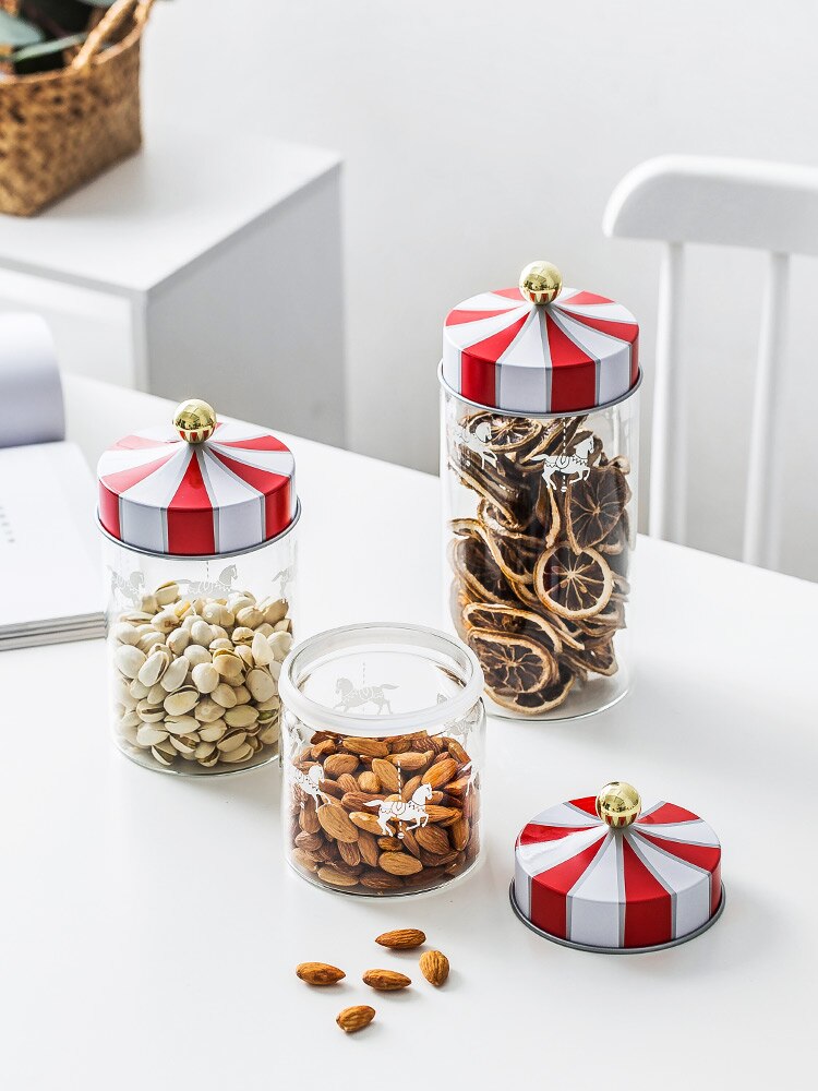 Nordic Rotating Wooden Kitchen Storage Container Organizer