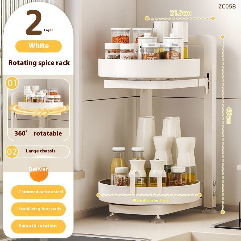 Rotating Multi-Function Countertop Kitchen Rack