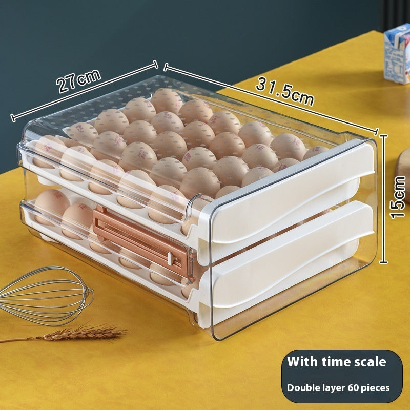 Egg Storage Box with Scale for Refrigerator