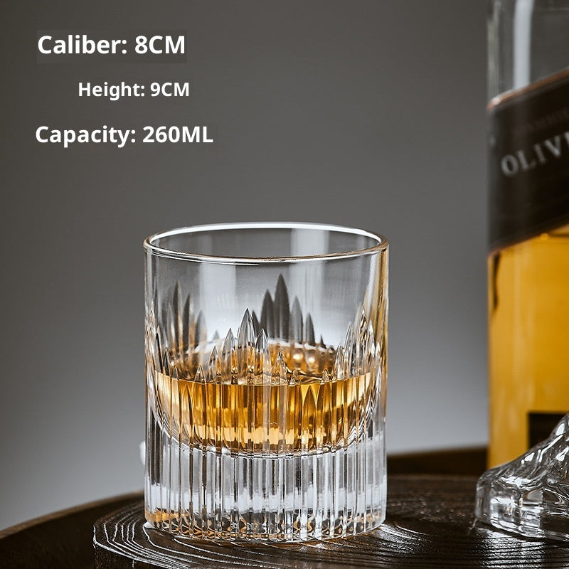Hand Carved Whiskey Polished Carved Crystal Glasses