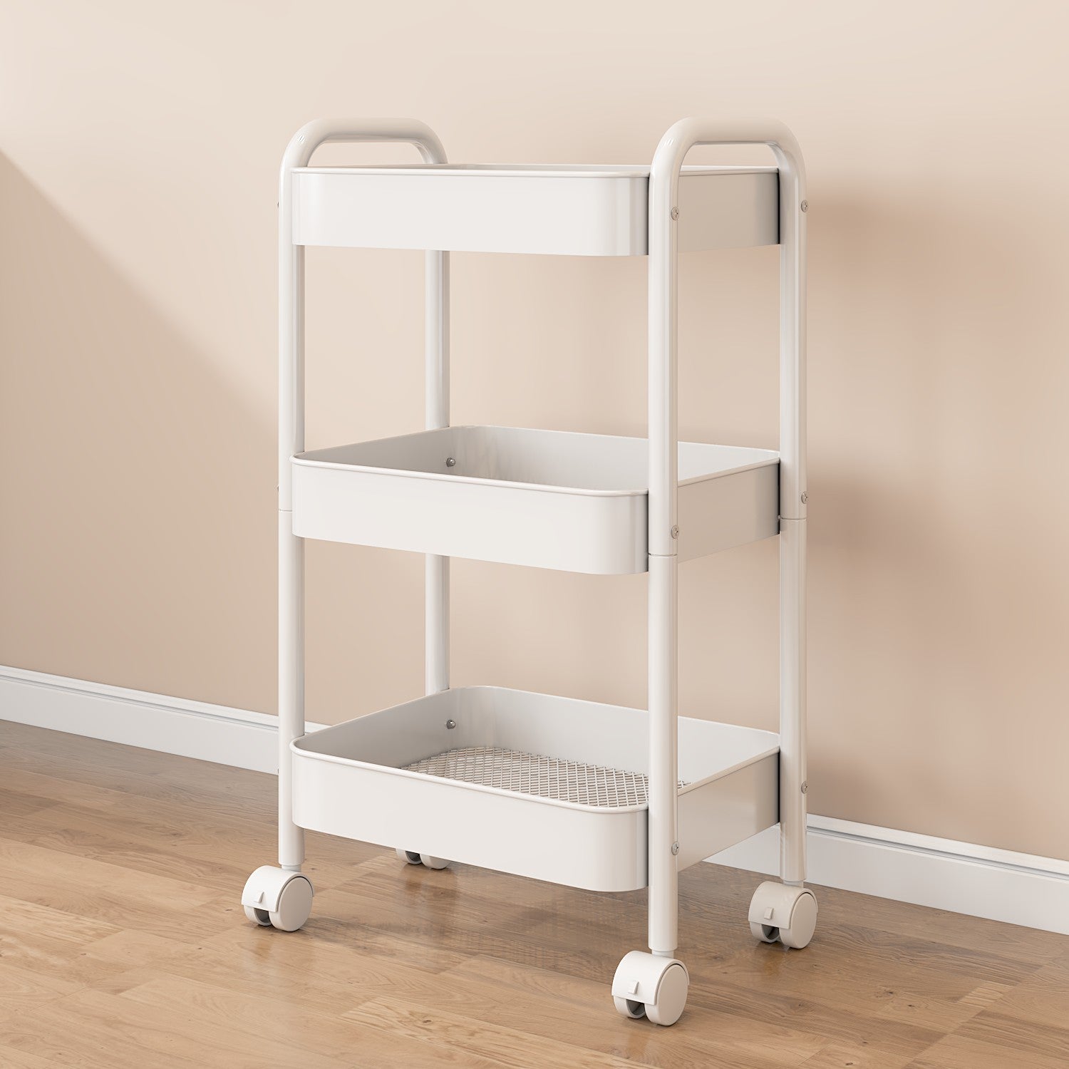 Kitchen Metal Multi-layer Storage Rack Household Floor Mobile
