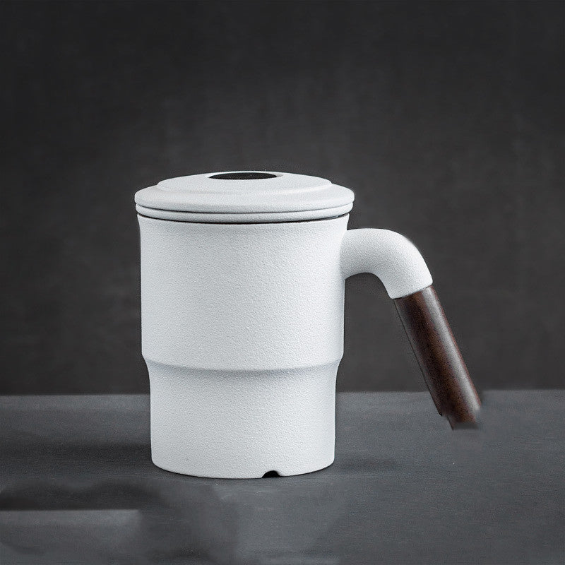 Ceramic Tea Cup With Lid And Filter Office Tea Cup