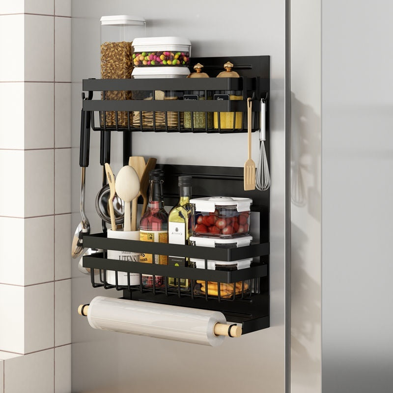Magnetic Multi-Function Refrigerator Side Storage Rack