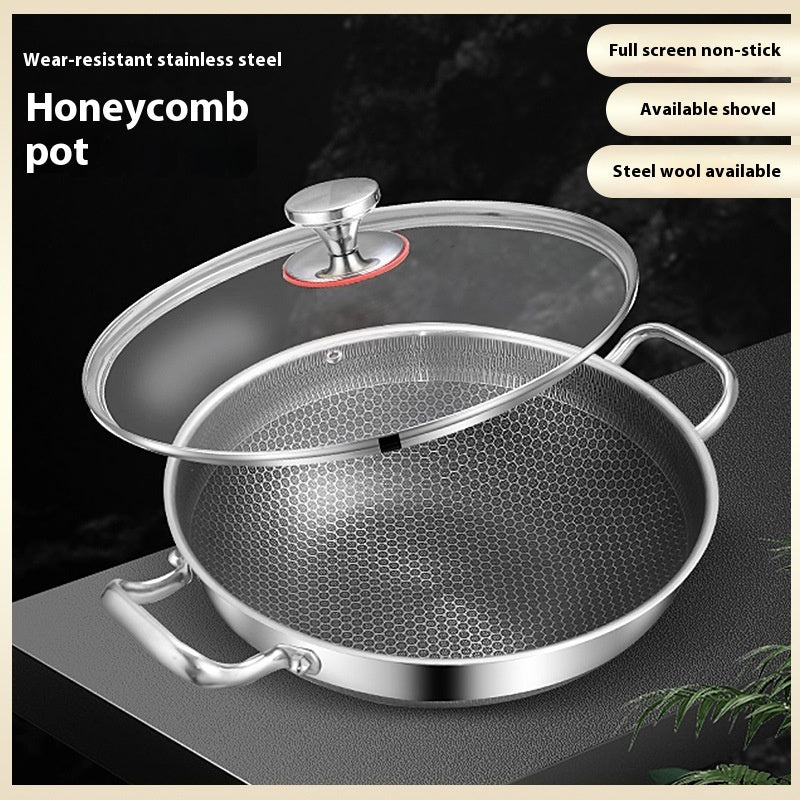 Double-Sided Non-Stick Honeycomb Frying Pan
