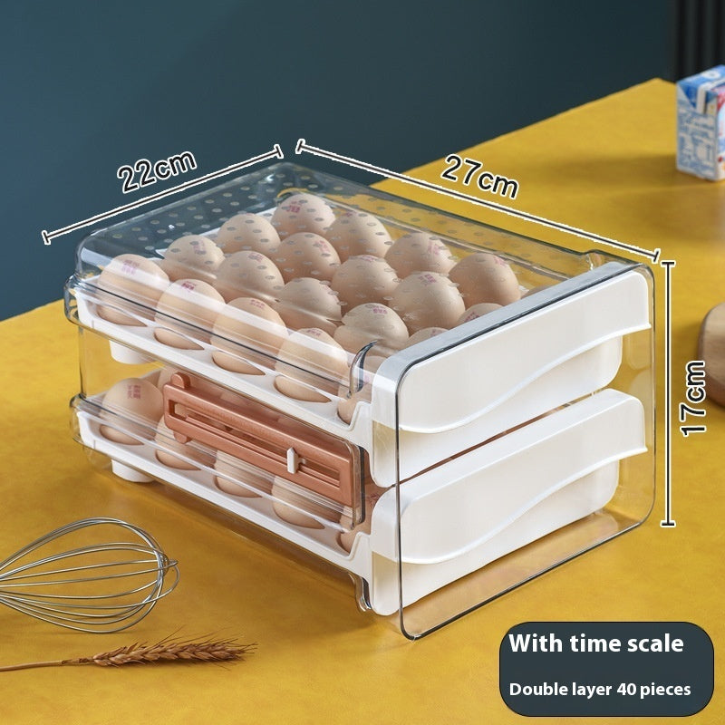 Egg Storage Box with Scale for Refrigerator