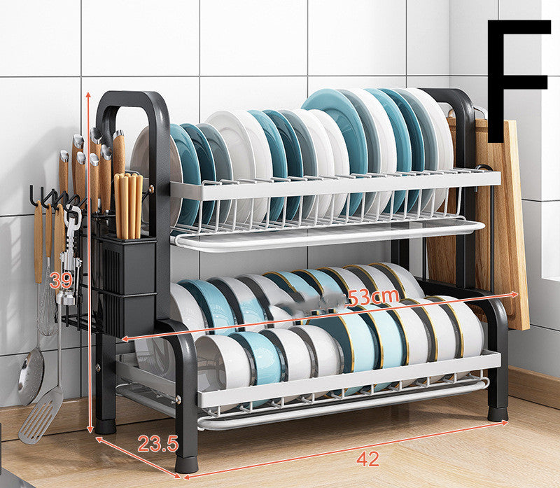 Small Countertop Kitchen Dish Draining Rack