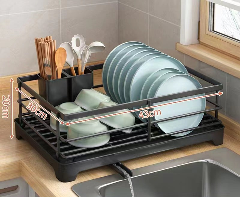 Multi-Functional Iron Kitchen Dish Draining Rack