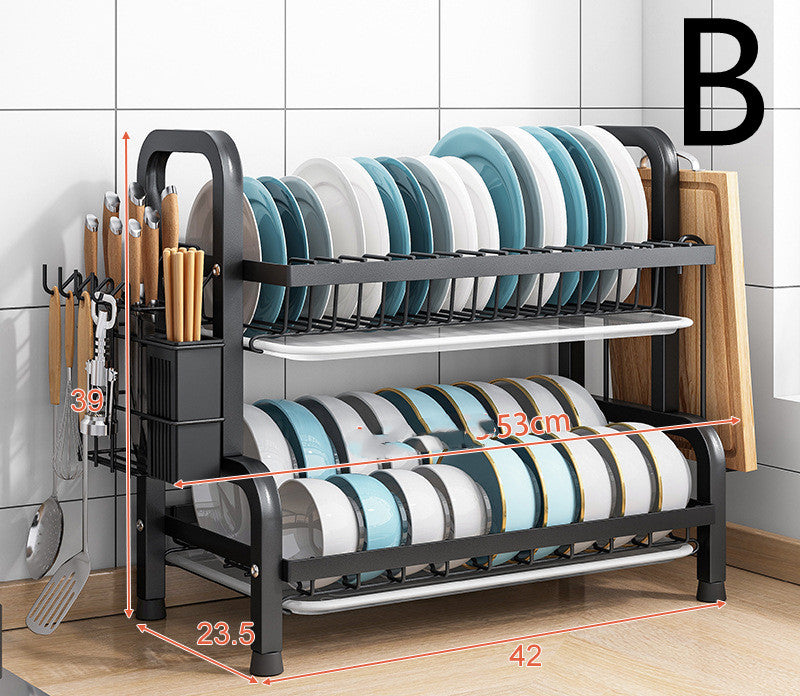 Small Countertop Kitchen Dish Draining Rack