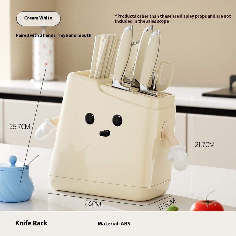 Multi-Function Kitchen Knife and Utensil Storage Rack
