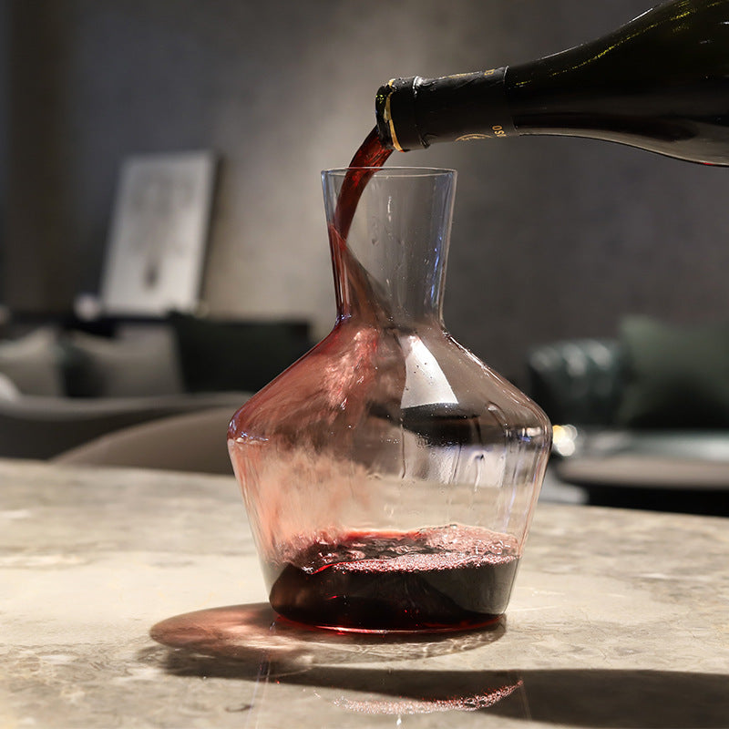 Glass Wine Decanter Red & Liquor Divider