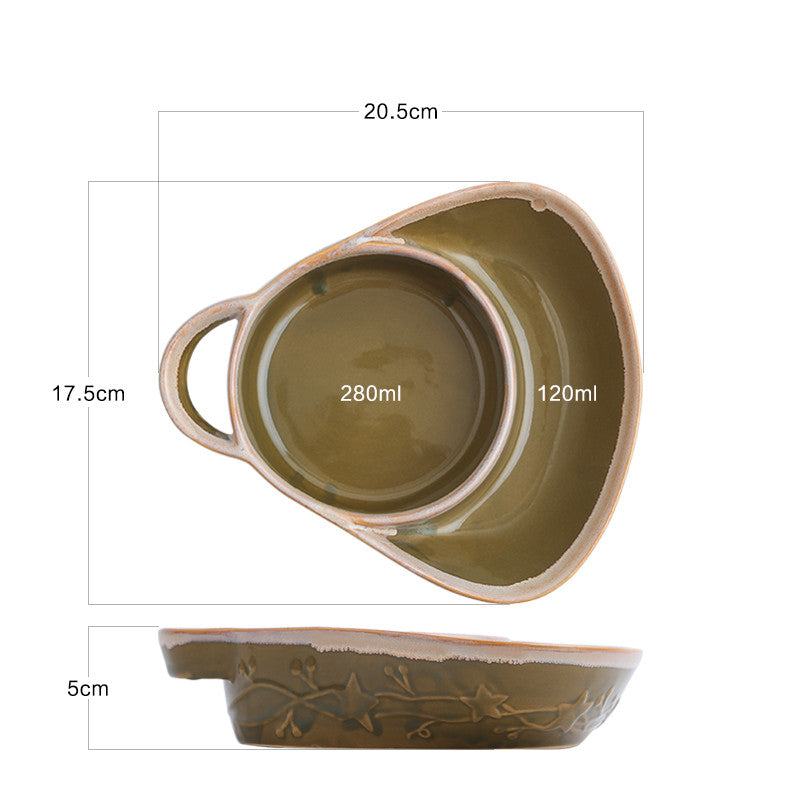 Vintage Style Ceramic Baking Tray Oven Dish