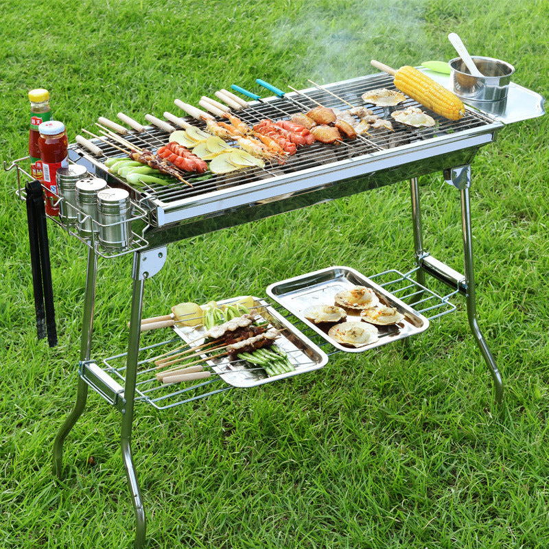 Foldable Stainless Steel Outdoor BBQ Grill