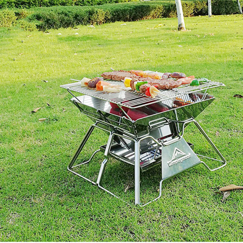 2–3 Person Foldable Camping BBQ Grill