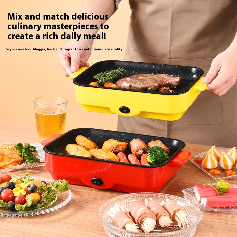Portable Electric Barbecue Grill Multifunctional Meat Roasting Pan