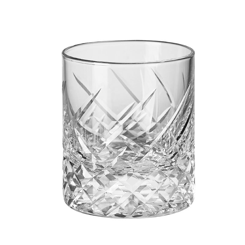 Hand Carved Whiskey Polished Carved Crystal Glasses