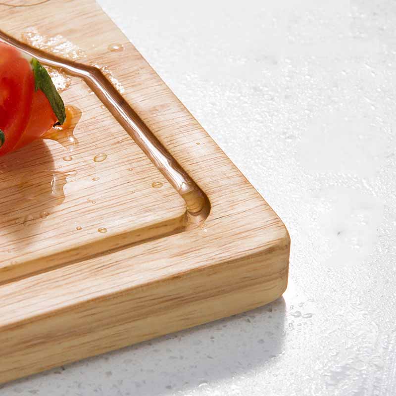 Thick Rubber Wood Rectangular Cutting Board