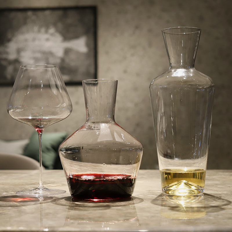 Glass Wine Decanter Red & Liquor Divider