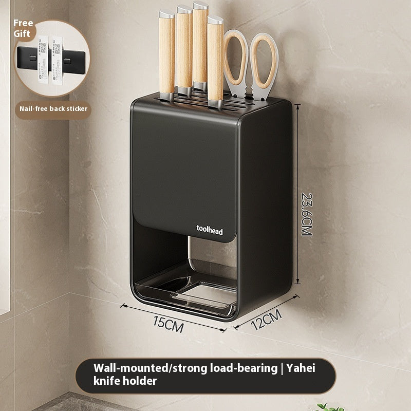 Gun Gray Kitchen Knife Holder Rack