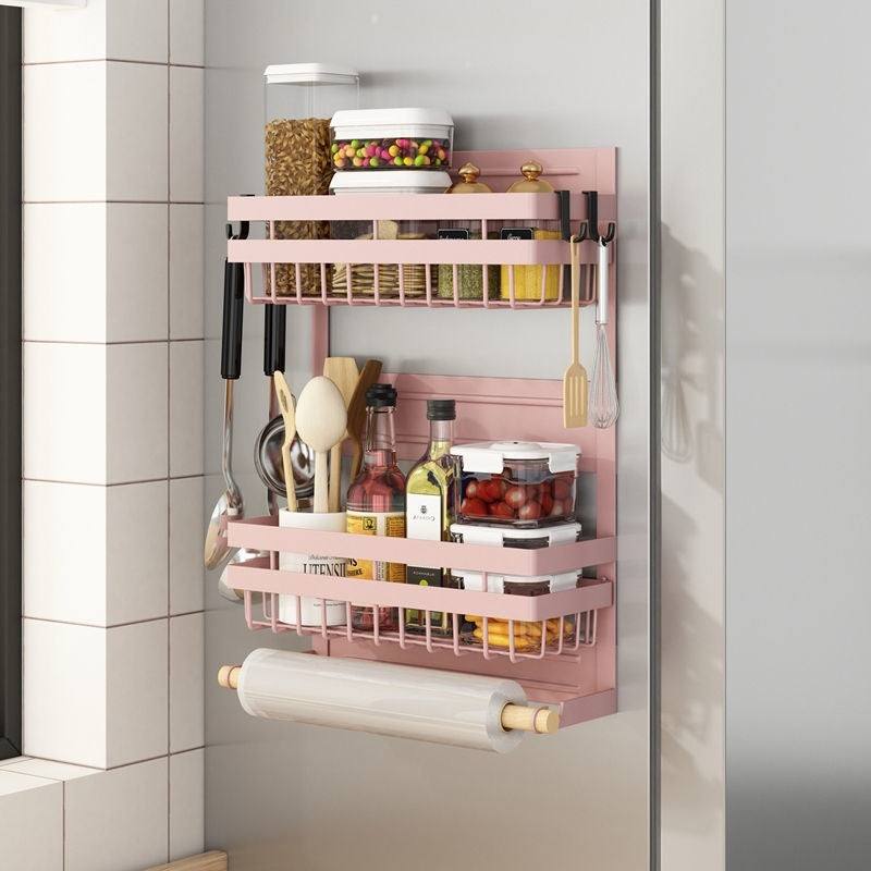 Magnetic Multi-Function Refrigerator Side Storage Rack