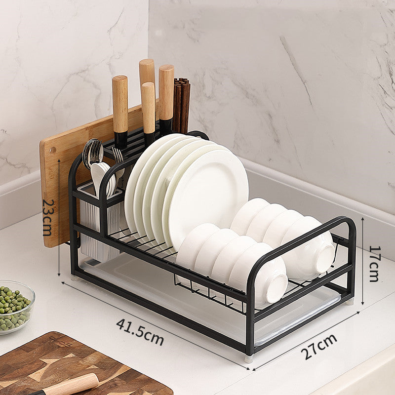Kitchen Dishware Drying and Storage Rack