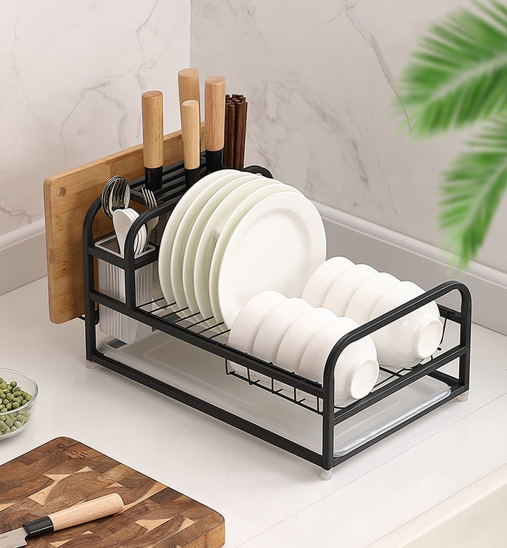 Kitchen Dishware Drying and Storage Rack