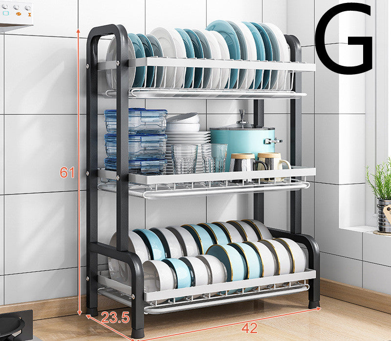 Small Countertop Kitchen Dish Draining Rack