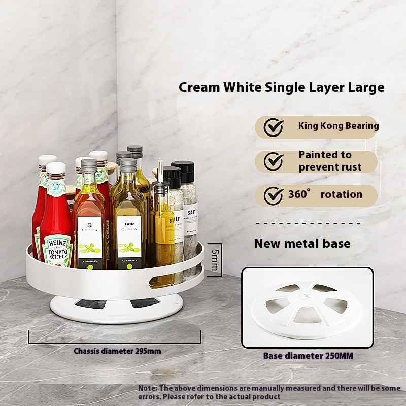 Double-Layer Rotating Kitchen Storage Rack