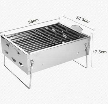 Portable Stainless Steel Charcoal Barbecue Grill