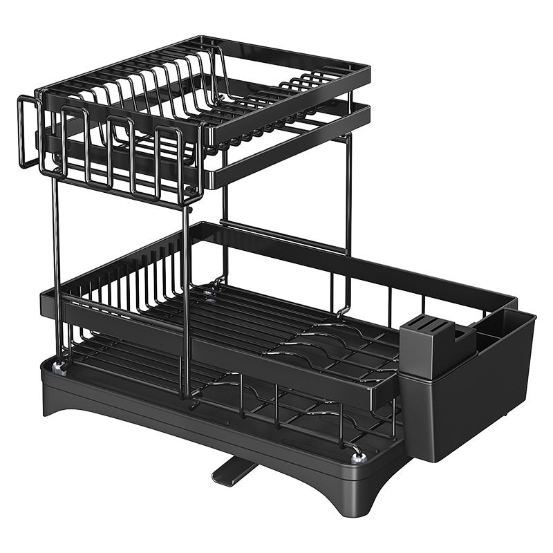 Kitchen Dish Draining and Storage Rack