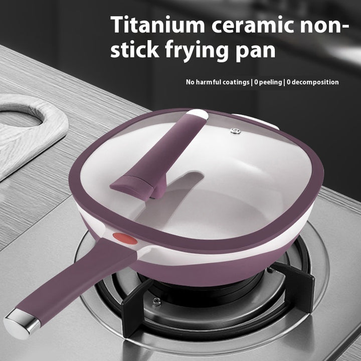Titanium Ceramic Household Induction Cooker Frying Pan