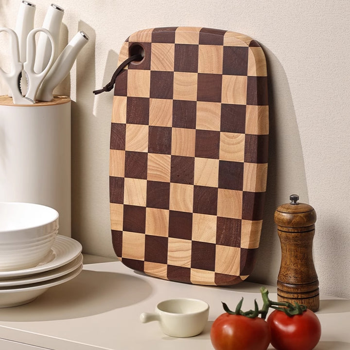Acacia Wood Grid Cutting Board Solid Wood