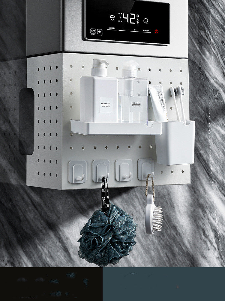 Punch-Free Wall-Mounted Kitchen Utensil Organizer Rack