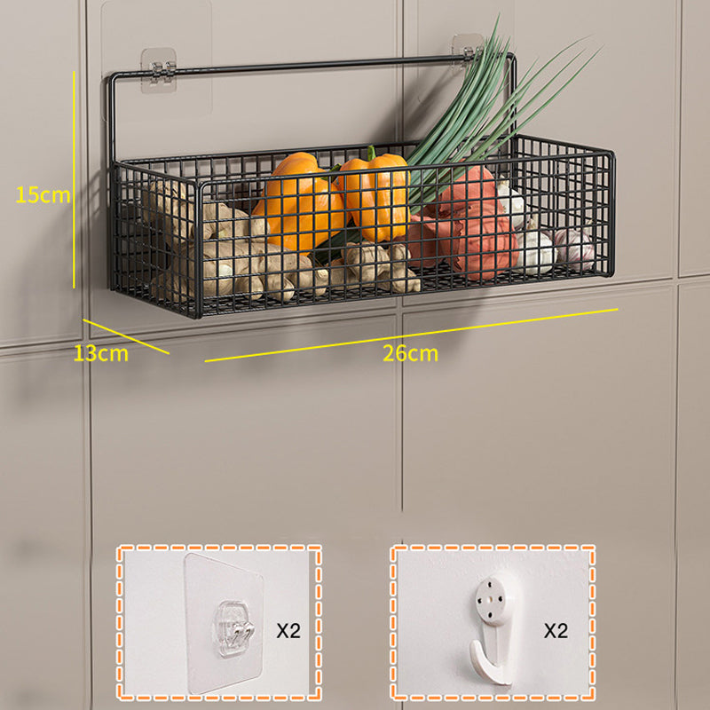 Wall-mounted Seasoning Rack Punch-free Vegetable Basket