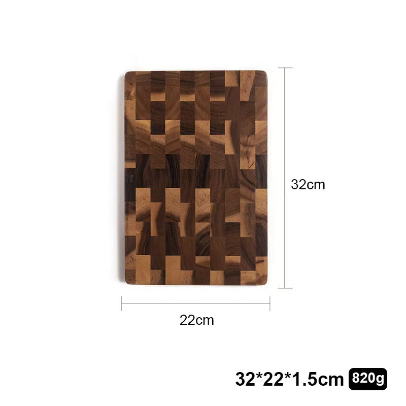 Acacia Wood Cutting Board Grid Design