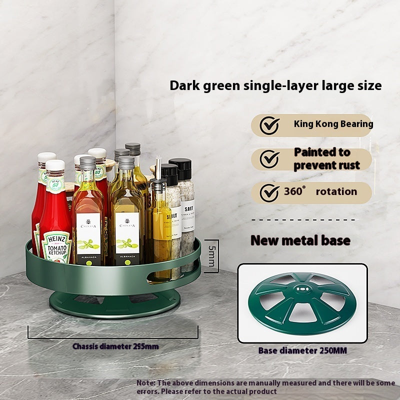 Double-Layer Rotating Kitchen Storage Rack