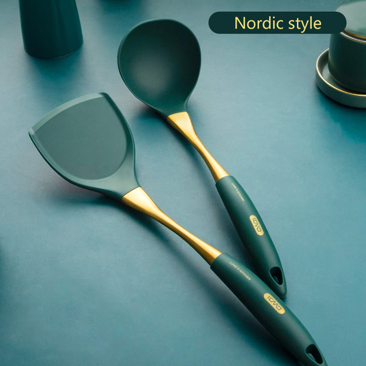 Stainless Steel & Silicone Non-Stick Spatula Set