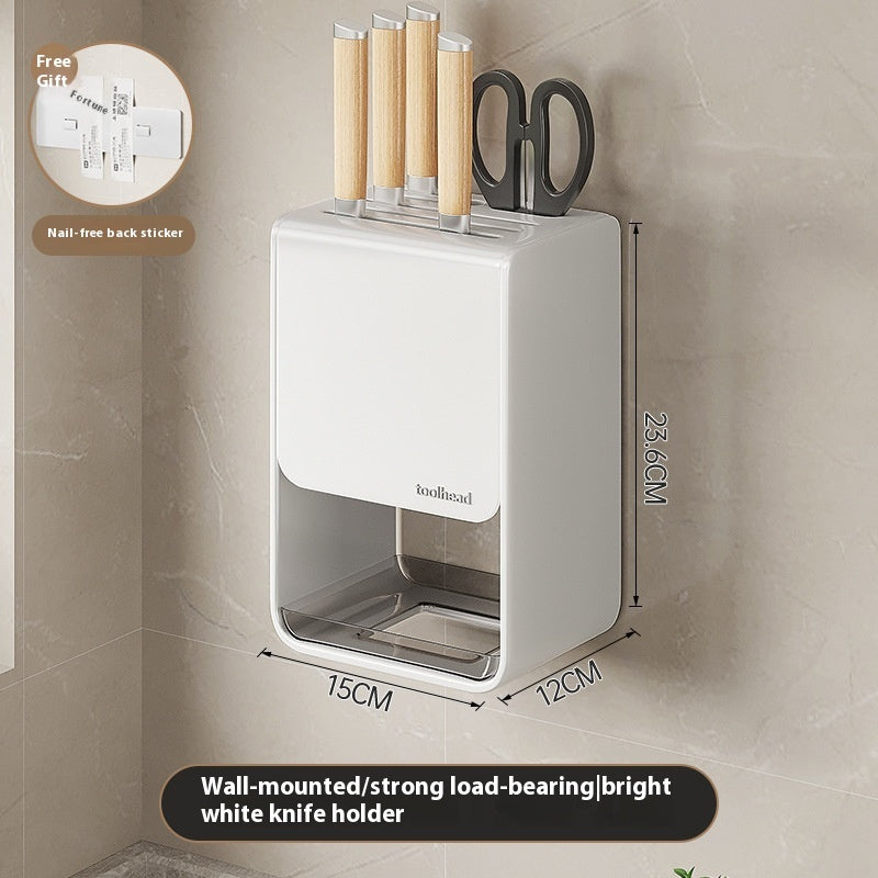 Gun Gray Kitchen Knife Holder Rack