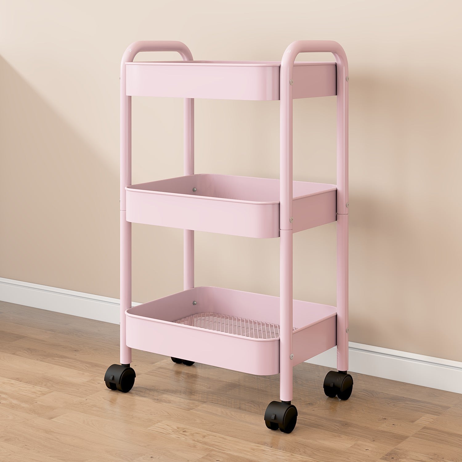 Kitchen Metal Multi-layer Storage Rack Household Floor Mobile