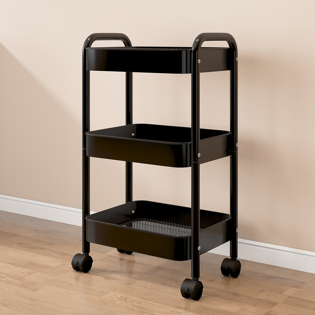 Kitchen Metal Multi-layer Storage Rack Household Floor Mobile
