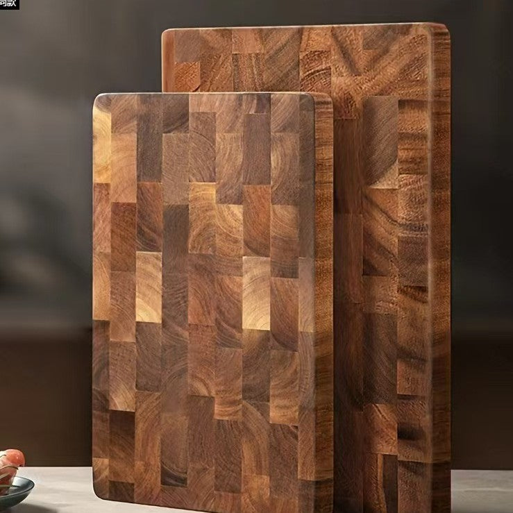 Acacia Wood Cutting Board Grid Design