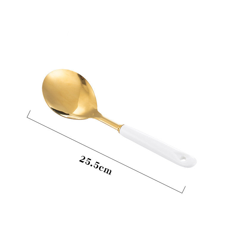 Nordic Stainless Steel Kitchen Spatula with Ceramic Handle